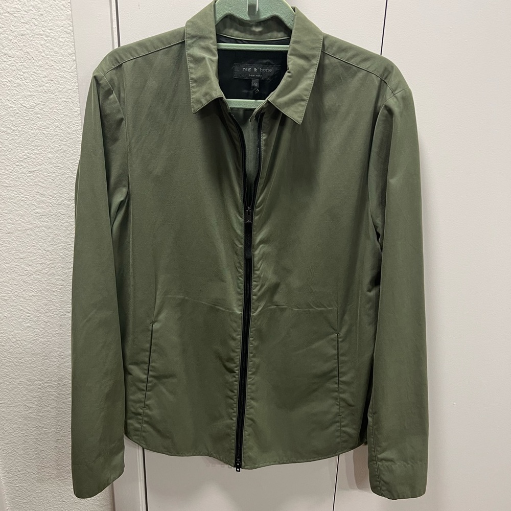 rag & bone green shirt jacket